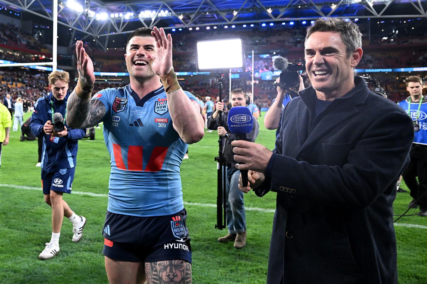Best and Fittler thank the Blues fans (Getty)