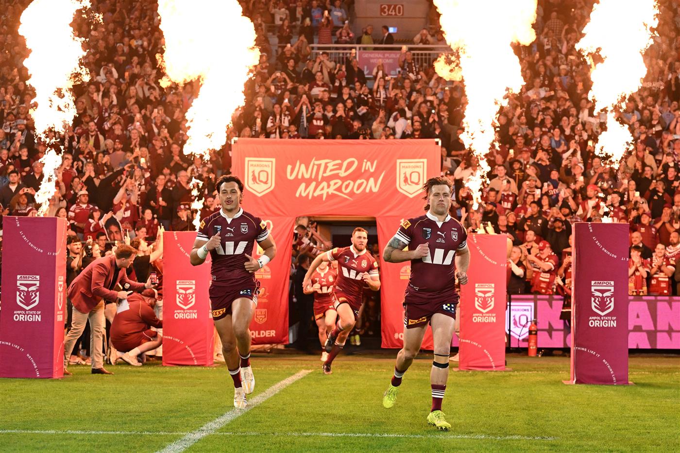 Munster leads Queensland onto the field (Getty)