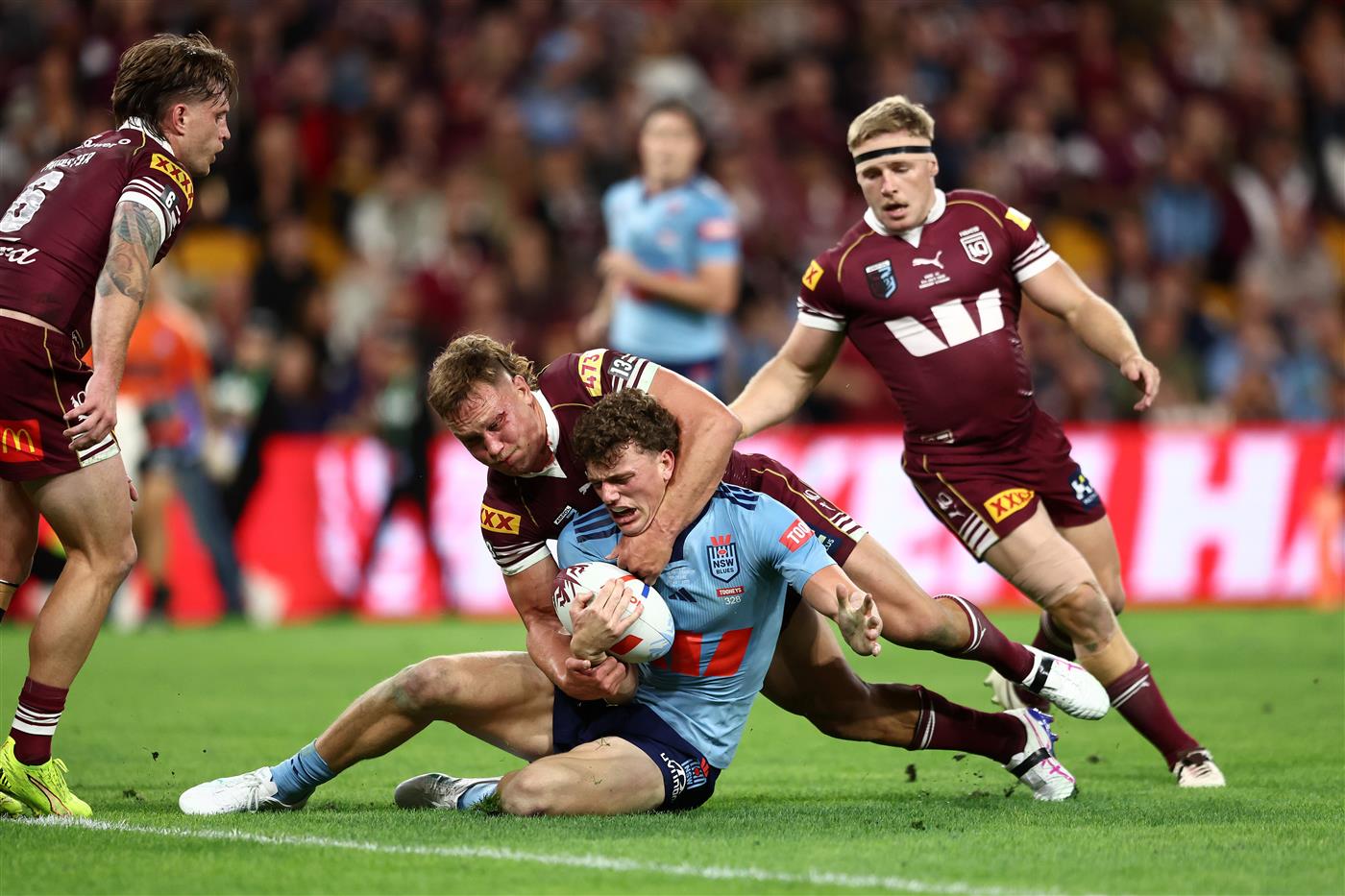 Bostock wrapped up in defence (Getty)