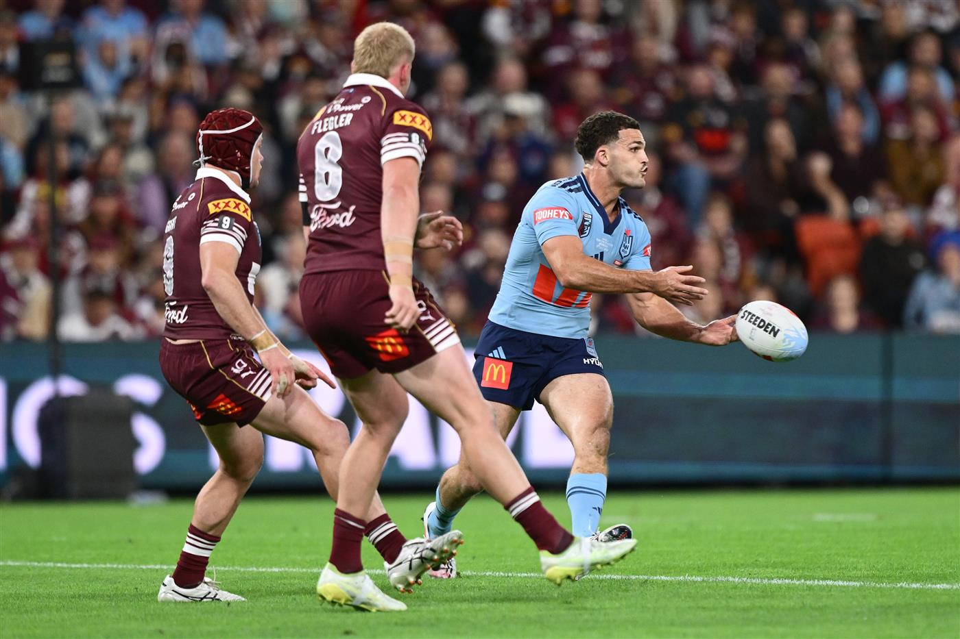 Cleary directs the Blues attack (Getty)