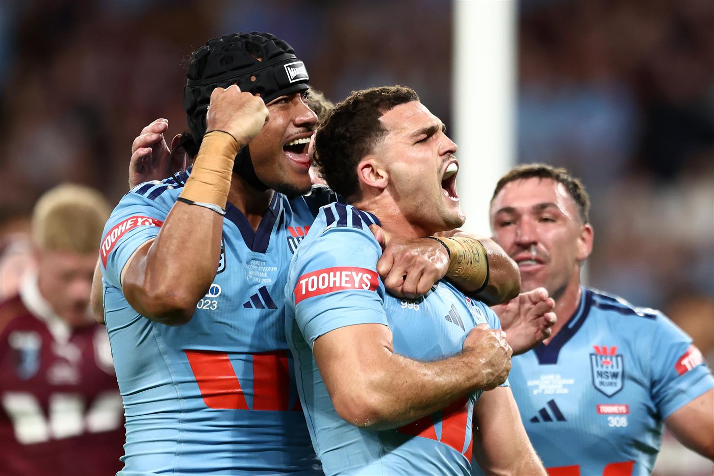 Cleary celebrates with teammates (Getty)