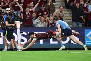 Jojo Fifita scores for Queensland (Getty)