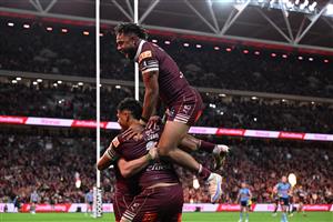 Cobbo celebrates his late try (Getty)