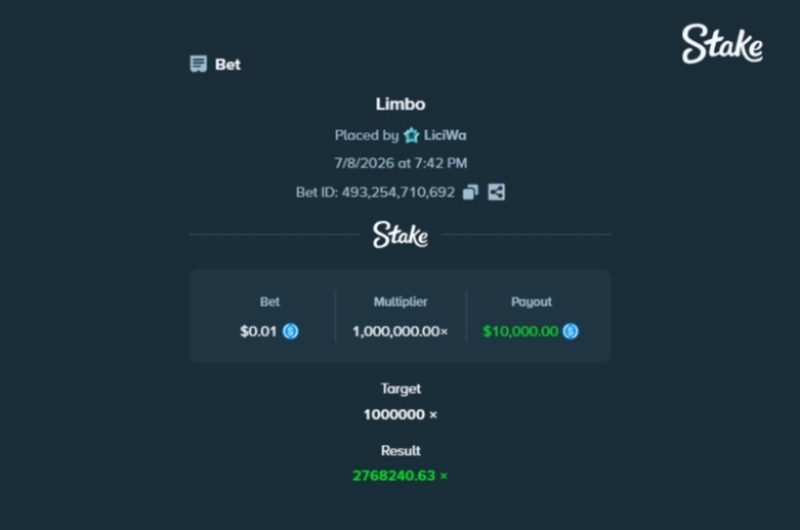10K Stake Limbo Win