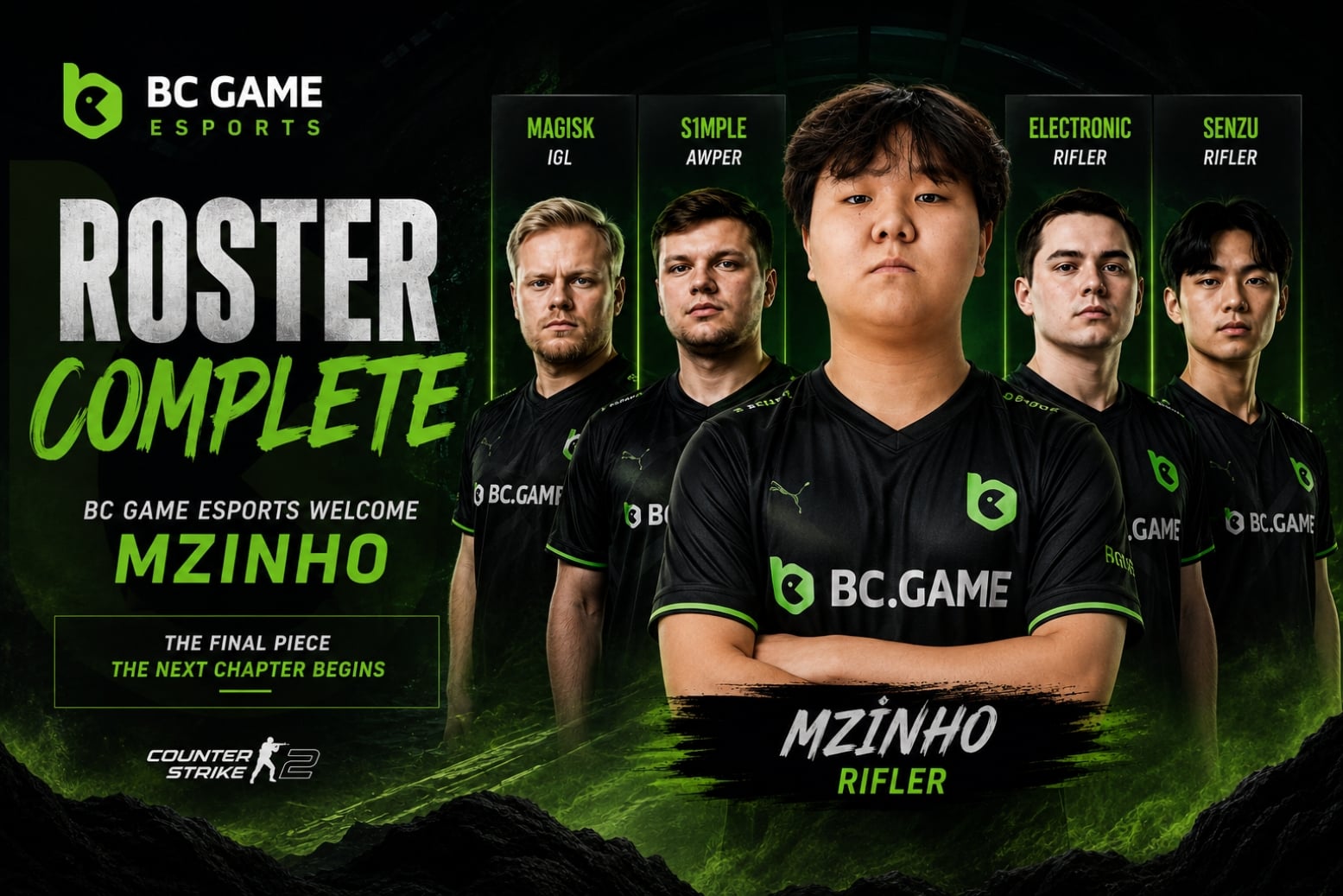 BC.GAME Esports Sign Mzinho