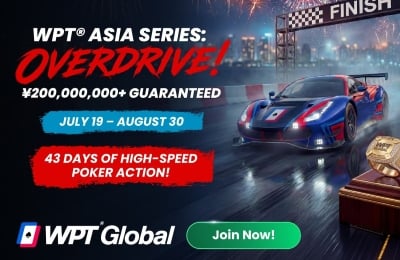 ¥2,000,000 Leaderboard Headlines WPT Asia Series Overdrive Promotion