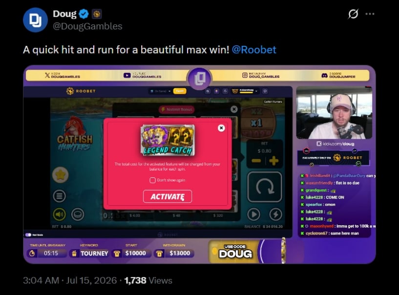 Twitter 16K Roobet Max Win Twitter 16K Roobet Max Win
