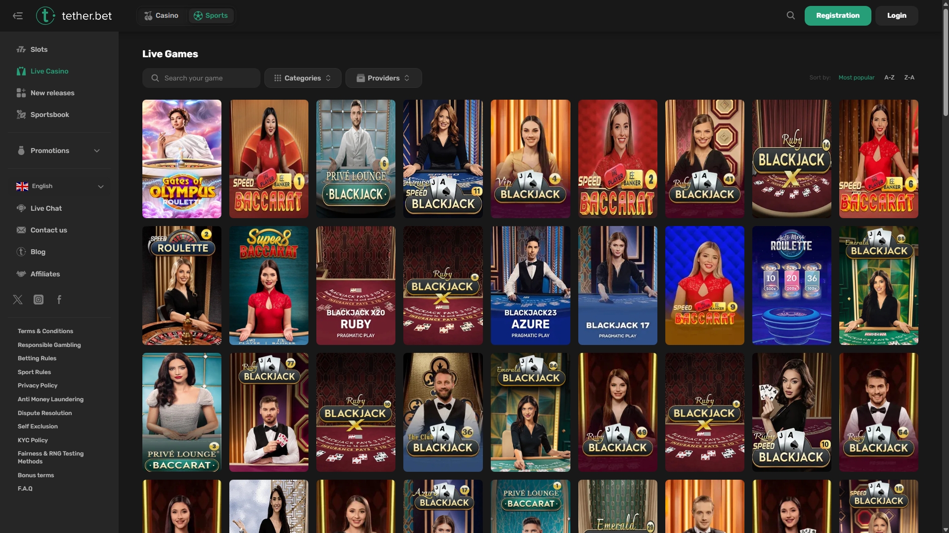 Tetherbet Live Casino Tetherbet Live Casino