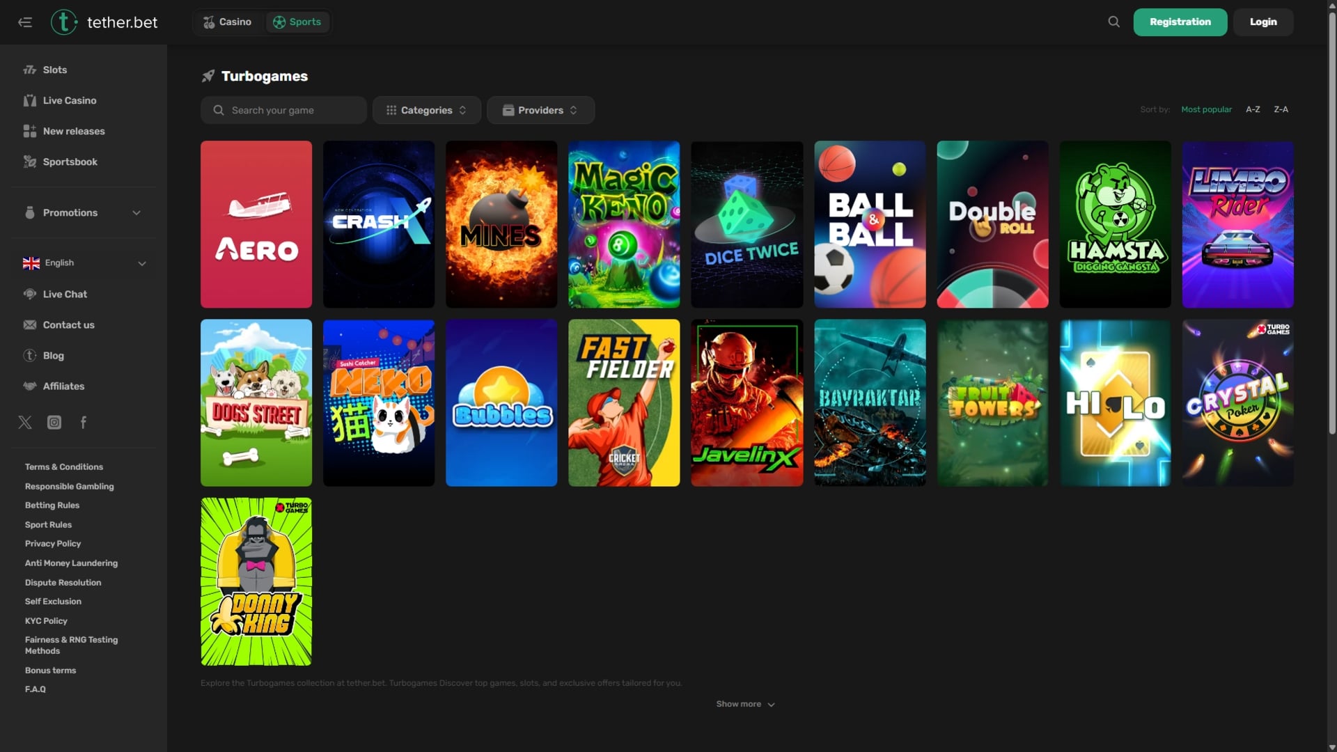 Tetherbet Turbo Games Tetherbet Turbo Games