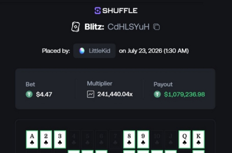 1M Shuffle Blitz Win