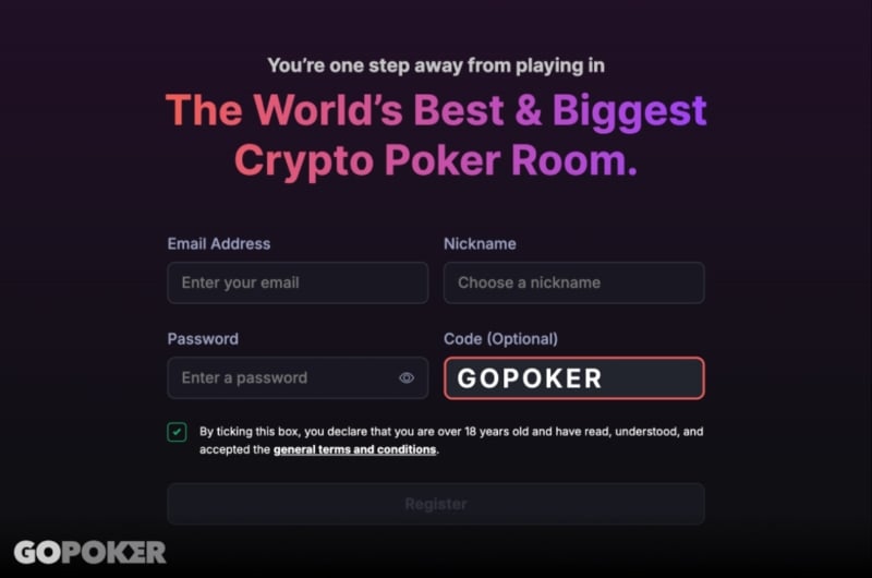 CoinPoker Reg Prompt GoPoker