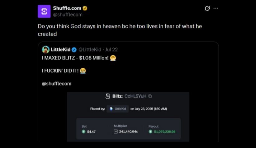 Twitter 1M Shuffle Blitz Win Twitter 1M Shuffle Blitz Win