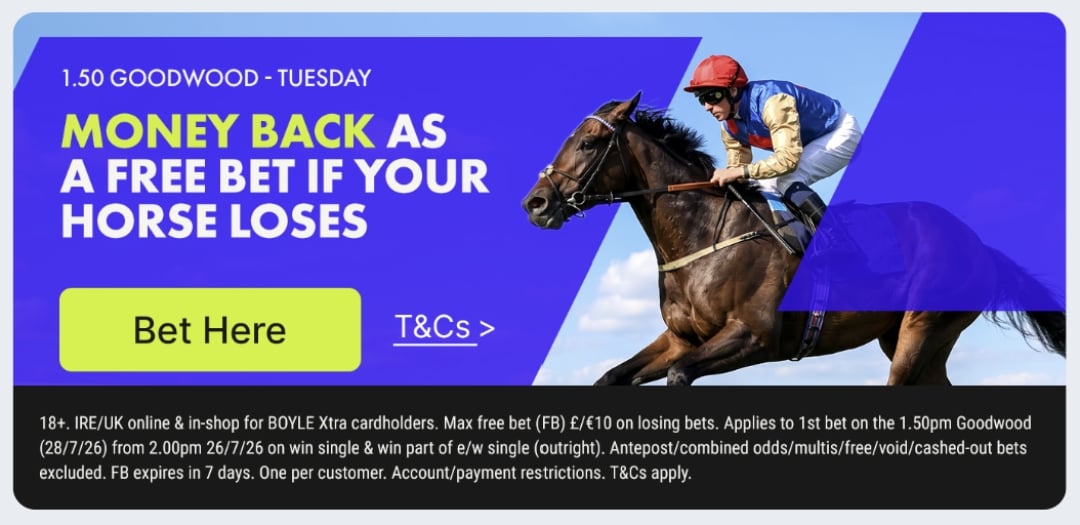 BOYLE Sports Goodwood Day 1 Loser Refund