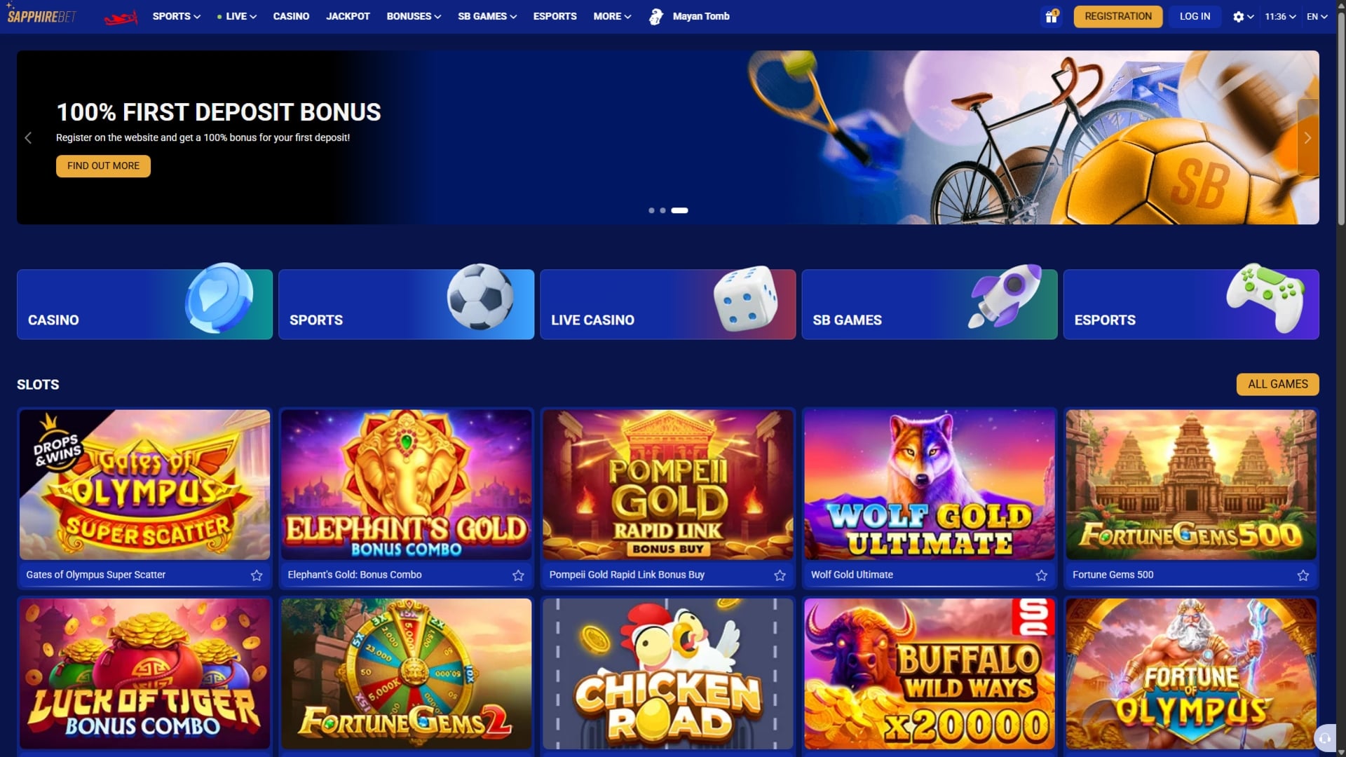 Sapphirebet Screenshot