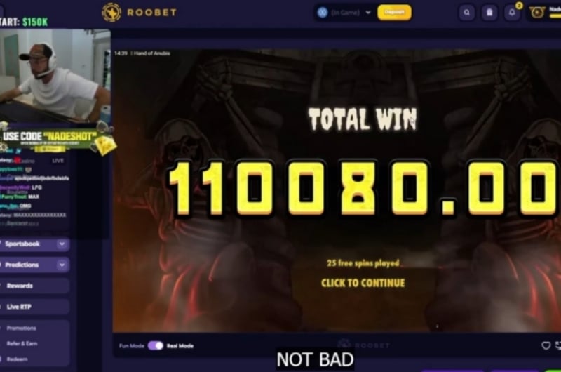Nadeshot 110K Roobet Win Nadeshot 110K Roobet Win