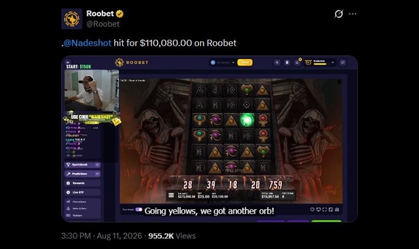 Twitter Nadeshot 110K Roobet Win Twitter Nadeshot 110K Roobet Win