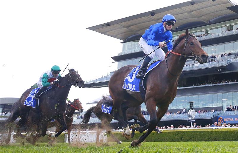 SYDNEY, AUSTRALIA - AUGUST 20: James McDonald on Anamoe wins race 8 the Winx Stakes during Sydney Racing at Royal Randwick Racecourse on August 20, 2022 in Sydney, Australia. (Photo by Mark Evans/Getty Images)