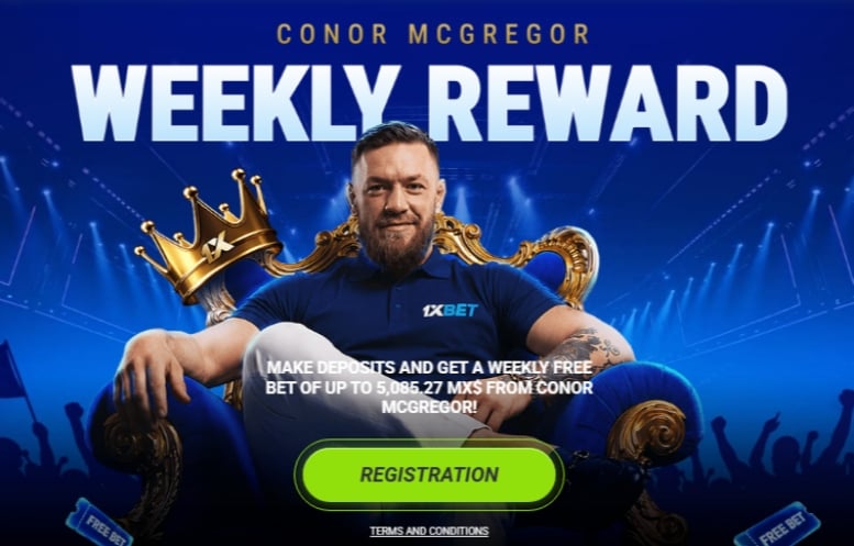 1xBet Conor McGregor Weekly Reward 1xBet Conor McGregor Weekly Reward
