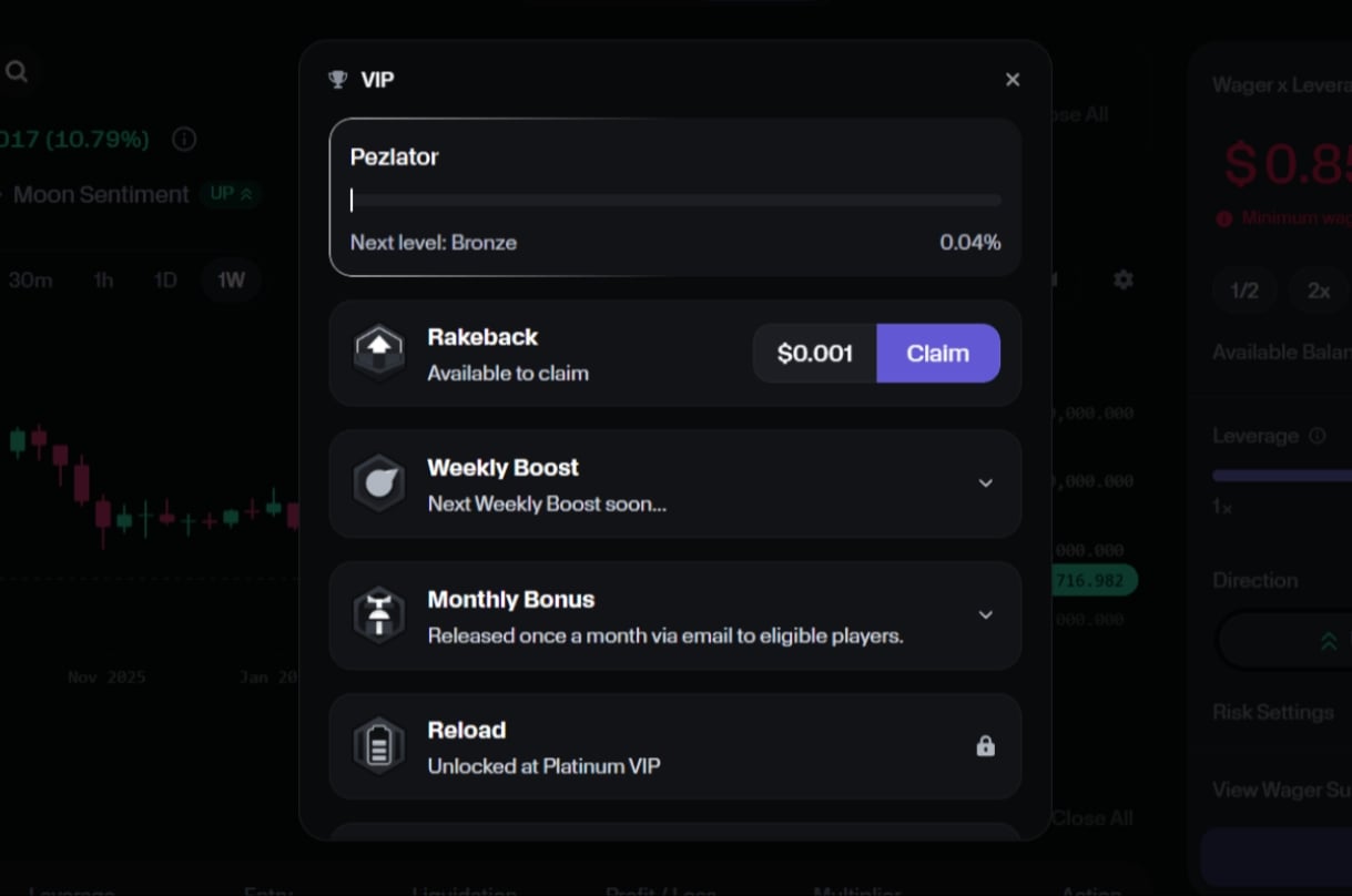 Moon.com VIP menu and rakeback claim Moon.com VIP menu and rakeback claim