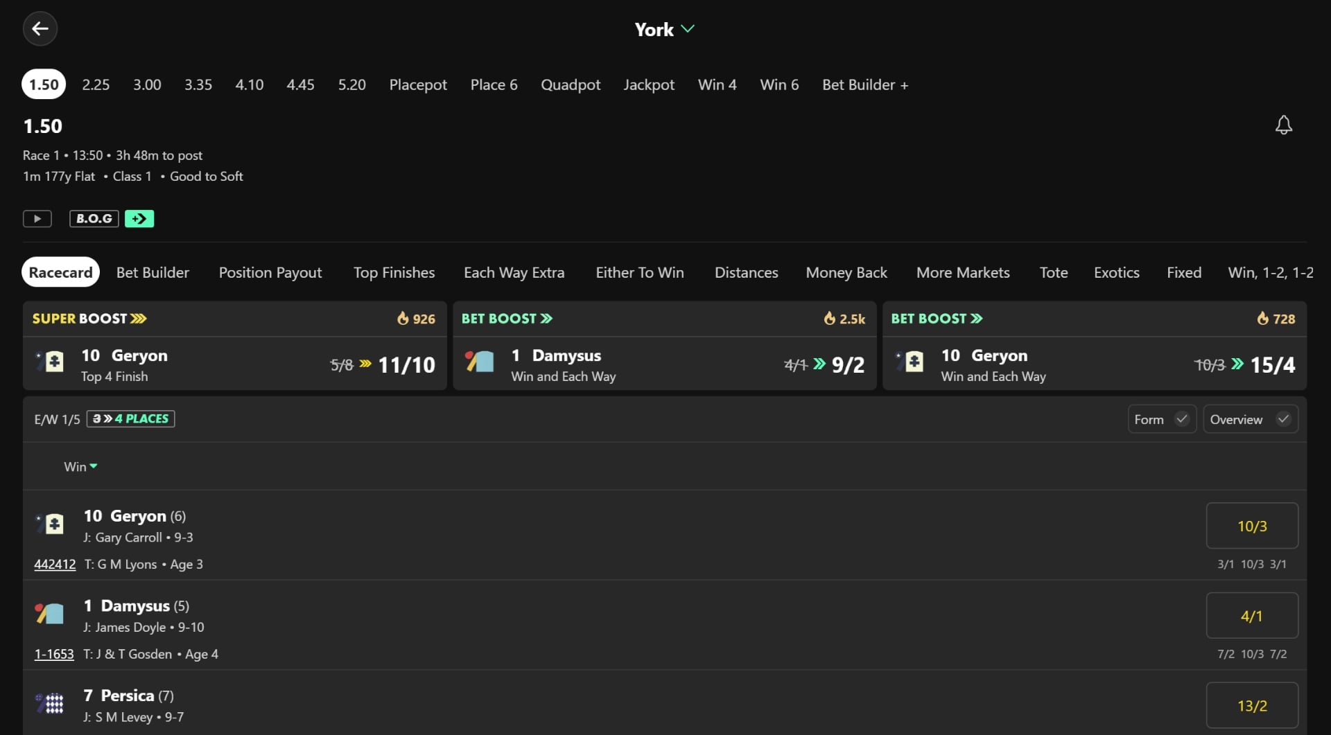 Geryon Strensall Stakes Boost Geryon Strensall Stakes Boost