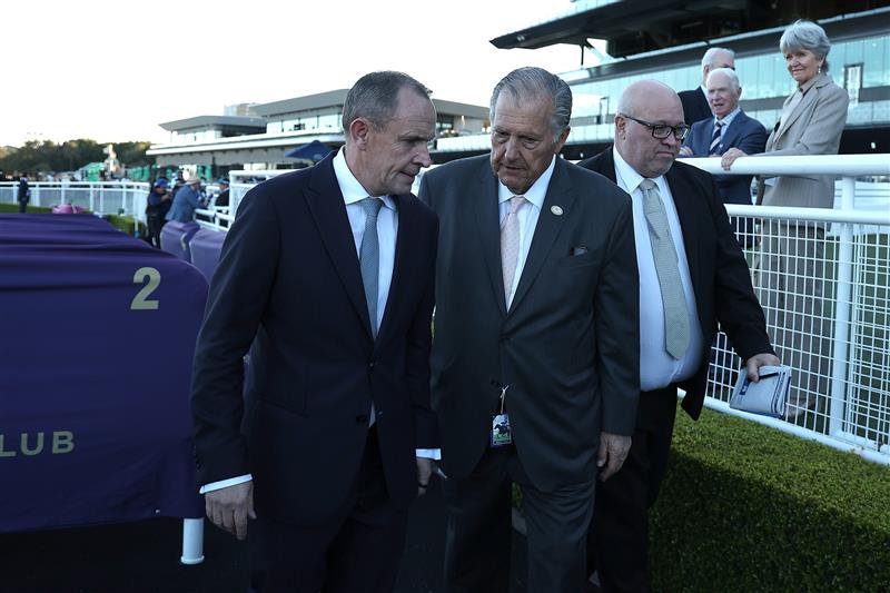 SYDNEY, AUSTRALIA - AUGUST 22: James McDonald  riding Autumn Glow win Race 9 Winx Stakes during Sydney Racing at Royal Randwick Racecourse on August 22, 2026 in Sydney, Australia. (Photo by Jeremy Ng/Getty Images)