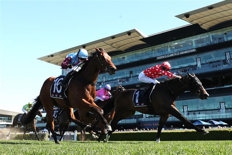 SYDNEY, AUSTRALIA - AUGUST 22: Dylan Gibbons riding Clear Proof win Race 1 Midway during Sydney Racing at Royal Randwick Racecourse on August 22, 2026 in Sydney, Australia. (Photo by Jeremy Ng/Getty Images)