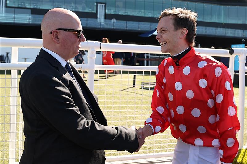 SYDNEY, AUSTRALIA - AUGUST 22: Trainer John Thompson looks on after Dylan Gibbons riding Clear Proof win Race 1 Midway during Sydney Racing at Royal Randwick Racecourse on August 22, 2026 in Sydney, Australia. (Photo by Jeremy Ng/Getty Images)