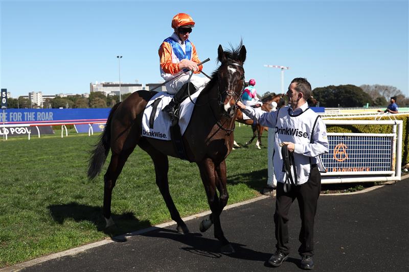 SYDNEY, AUSTRALIA - AUGUST 22: James McDonald riding King Of The Sea win Race 4 Drinkwise during Sydney Racing at Royal Randwick Racecourse on August 22, 2026 in Sydney, Australia. (Photo by Jeremy Ng/Getty Images)