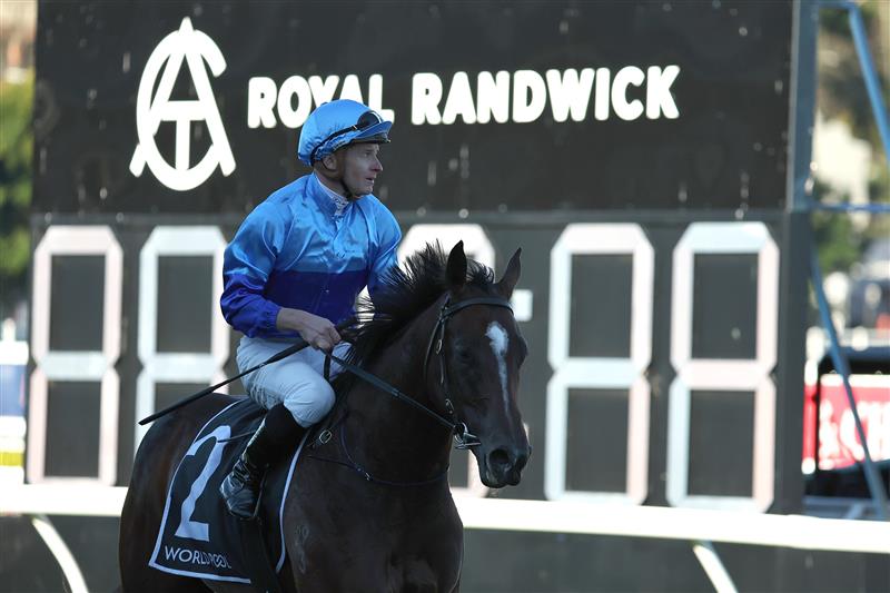 SYDNEY, AUSTRALIA - AUGUST 22: James McDonald  riding Pembrey win Race 7 HKJC World Pool Silver Shadow Stakes during Sydney Racing at Royal Randwick Racecourse on August 22, 2026 in Sydney, Australia. (Photo by Jeremy Ng/Getty Images)