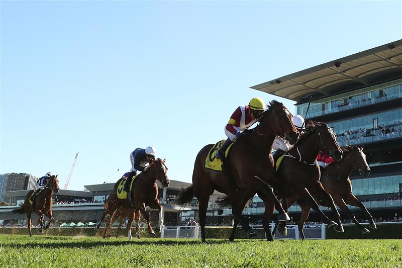 SYDNEY, AUSTRALIA - AUGUST 22: Kerrin Mcevoy  riding Prima Bella win Race 6 Schweppes Toy Show Quality during Sydney Racing at Royal Randwick Racecourse on August 22, 2026 in Sydney, Australia. (Photo by Jeremy Ng/Getty Images)