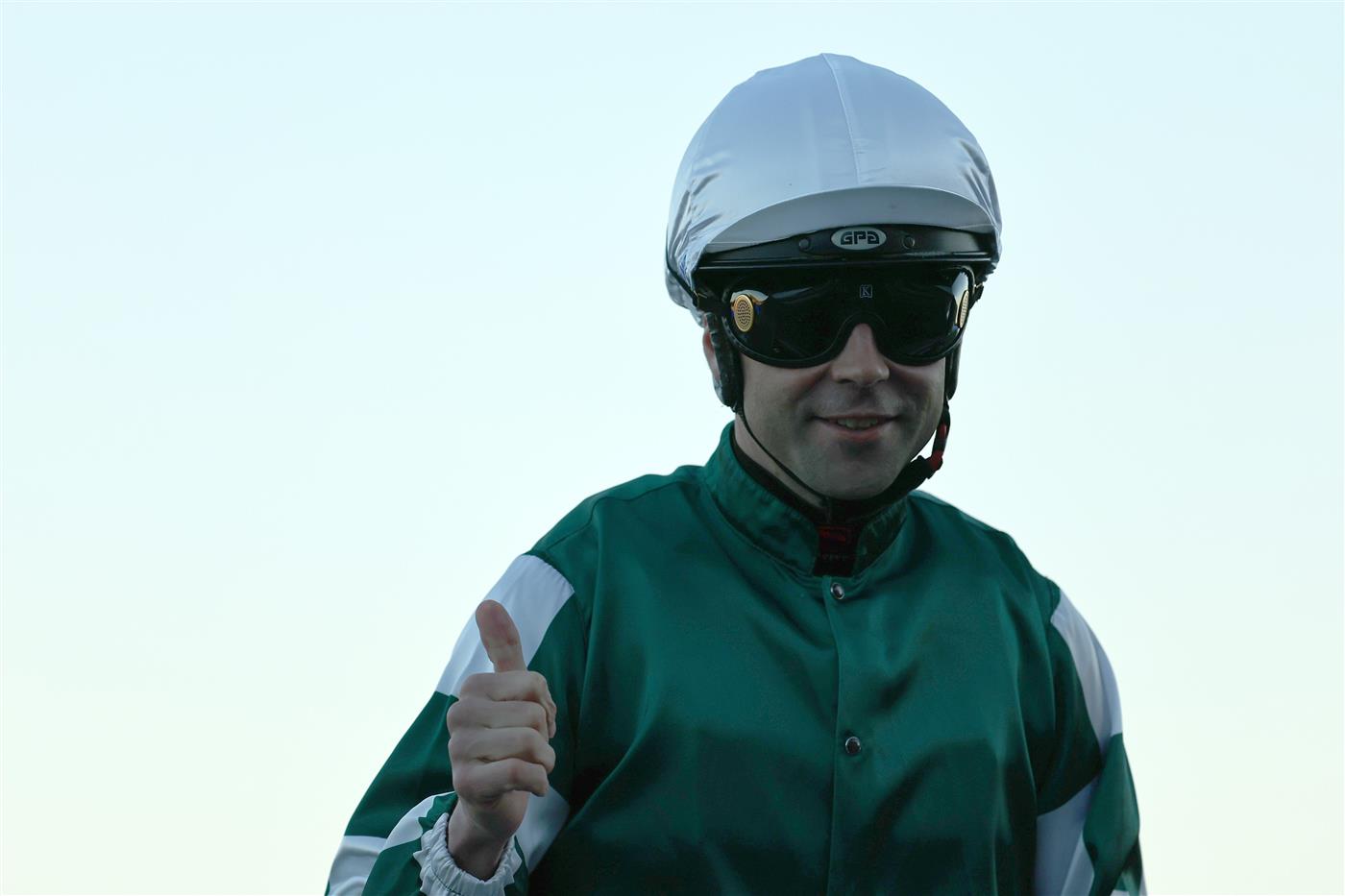 SYDNEY, AUSTRALIA - AUGUST 22: Adam Hyeronimus riding Sovereign Hill win Race 10 Tajima Wagyu during Sydney Racing at Royal Randwick Racecourse on August 22, 2026 in Sydney, Australia. (Photo by Jeremy Ng/Getty Images)