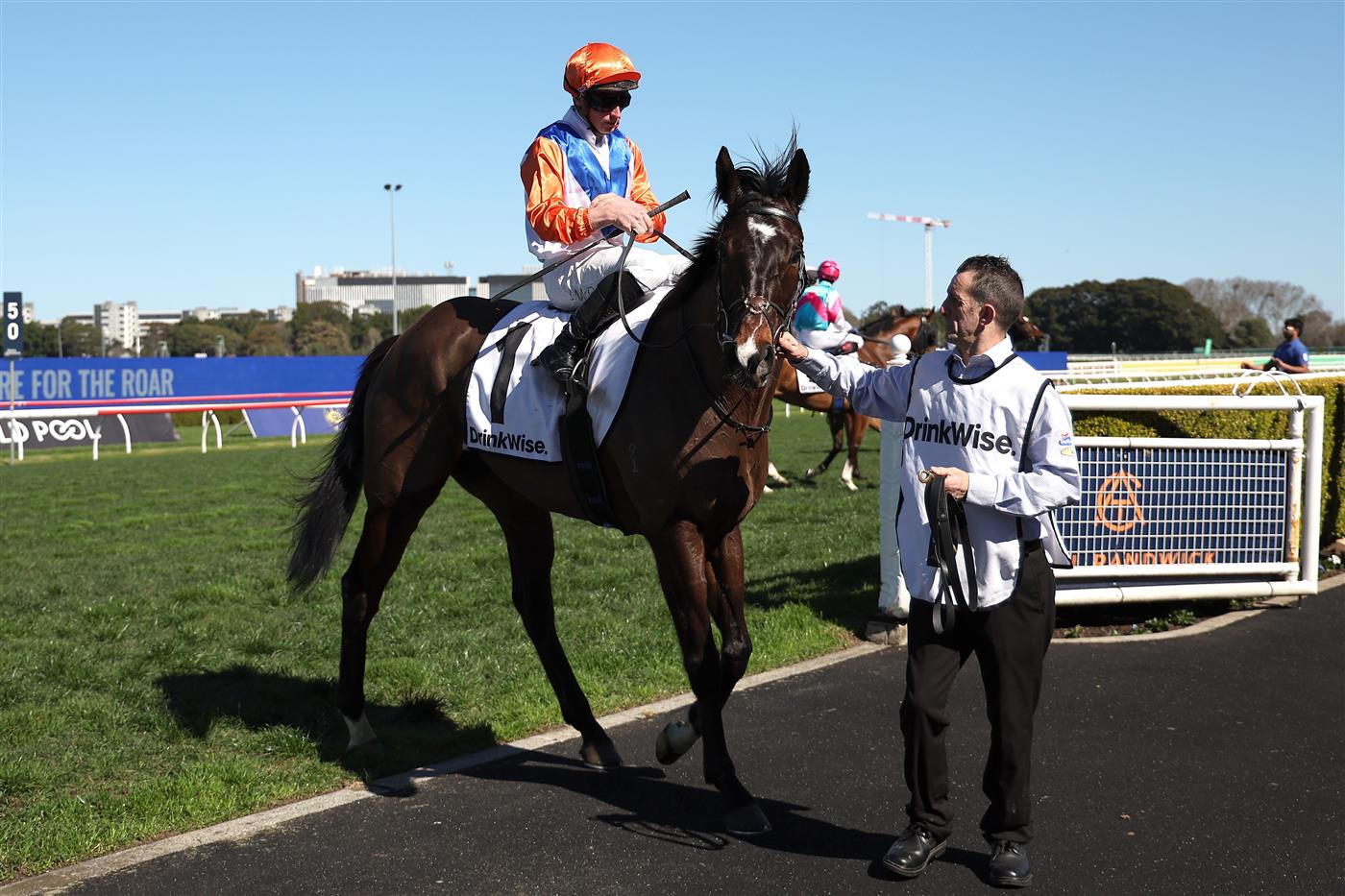 SYDNEY, AUSTRALIA - AUGUST 22: James McDonald riding King Of The Sea win Race 4 Drinkwise during Sydney Racing at Royal Randwick Racecourse on August 22, 2026 in Sydney, Australia. (Photo by Jeremy Ng/Getty Images)