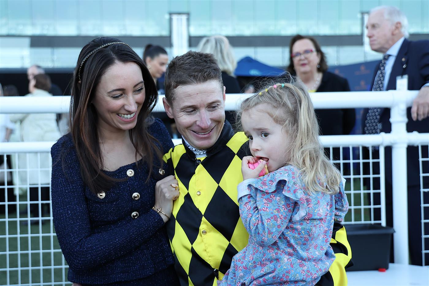 SYDNEY, AUSTRALIA - AUGUST 22: James McDonald  riding Autumn Glow win Race 9 Winx Stakes during Sydney Racing at Royal Randwick Racecourse on August 22, 2026 in Sydney, Australia. (Photo by Jeremy Ng/Getty Images)
