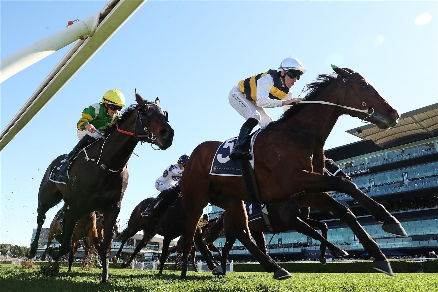 SYDNEY, AUSTRALIA - AUGUST 22: Tommy Berry riding Boniface win Race 5 Gold Coast Turf Club Premier's Cup at Royal Randwick Racecourse on August 22, 2026 in Sydney, Australia. (Getty)