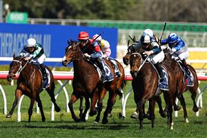SYDNEY, AUSTRALIA - AUGUST 22: Ethan Brown riding Foire De Trone win Race 3 Jersey Day Andrew Wisemantel during Sydney Racing at Royal Randwick Racecourse on August 22, 2026 in Sydney, Australia. (Photo by Jeremy Ng/Getty Images)