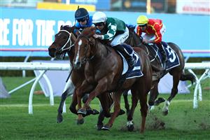 SYDNEY, AUSTRALIA - AUGUST 22: Adam Hyeronimus riding Sovereign Hill win Race 10 Tajima Wagyu during Sydney Racing at Royal Randwick Racecourse on August 22, 2026 in Sydney, Australia. (Photo by Jeremy Ng/Getty Images)