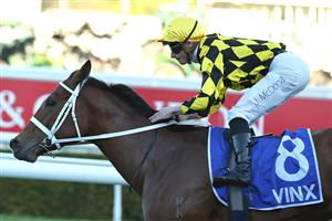 SYDNEY, AUSTRALIA - AUGUST 22: James McDonald  riding Autumn Glow win Race 9 Winx Stakes during Sydney Racing at Royal Randwick Racecourse on August 22, 2026 in Sydney, Australia. (Photo by Jeremy Ng/Getty Images)