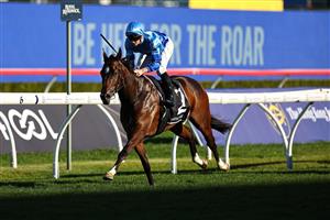 SYDNEY, AUSTRALIA - AUGUST 22: James McDonald  riding Pembrey win Race 7 HKJC World Pool Silver Shadow Stakes during Sydney Racing at Royal Randwick Racecourse on August 22, 2026 in Sydney, Australia. (Photo by Jeremy Ng/Getty Images)