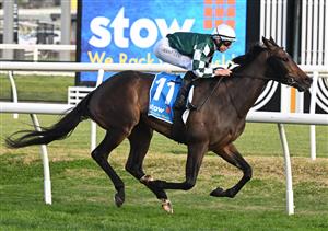 MELBOURNE, AUSTRALIA - AUGUST 30: Damian Lane riding Treasurethe Moment winning Race 9, the Stow Storage Memsie Stakes during Melbourne Racing at Caulfield Racecourse on August 30, 2025 in Melbourne, Australia. (Photo by Vince Caligiuri/Getty Images)