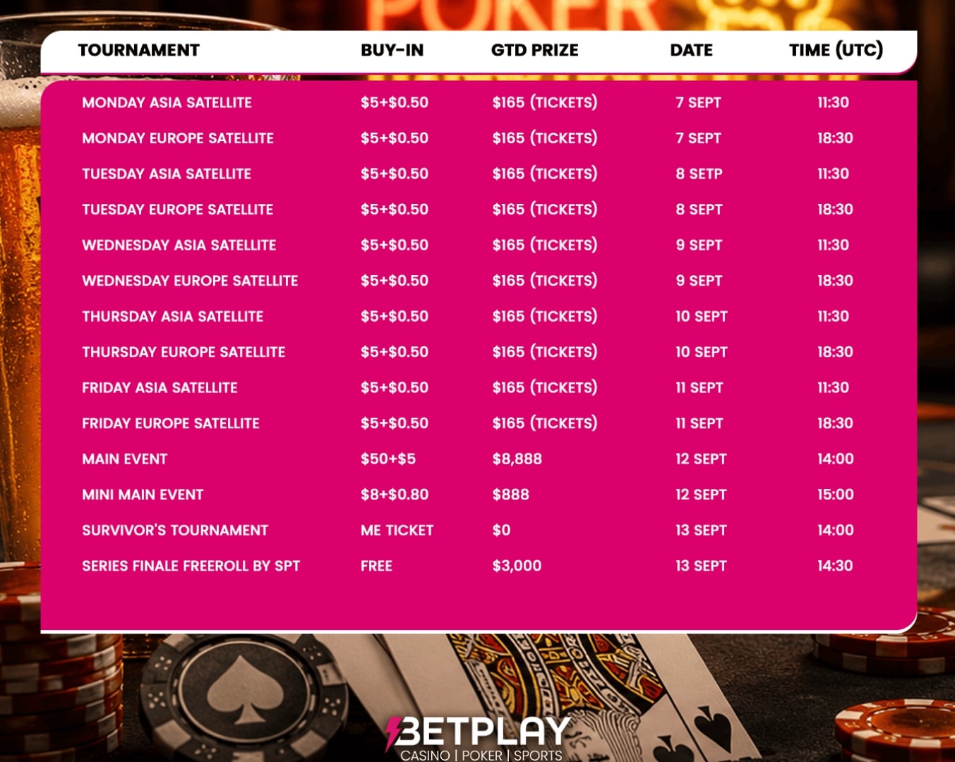 Betplay Happy Hours Schedule Betplay Happy Hours Schedule