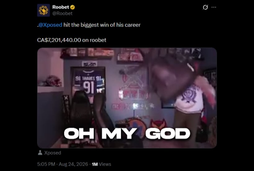 Twitter 7M Xposed Roobet Slot Win