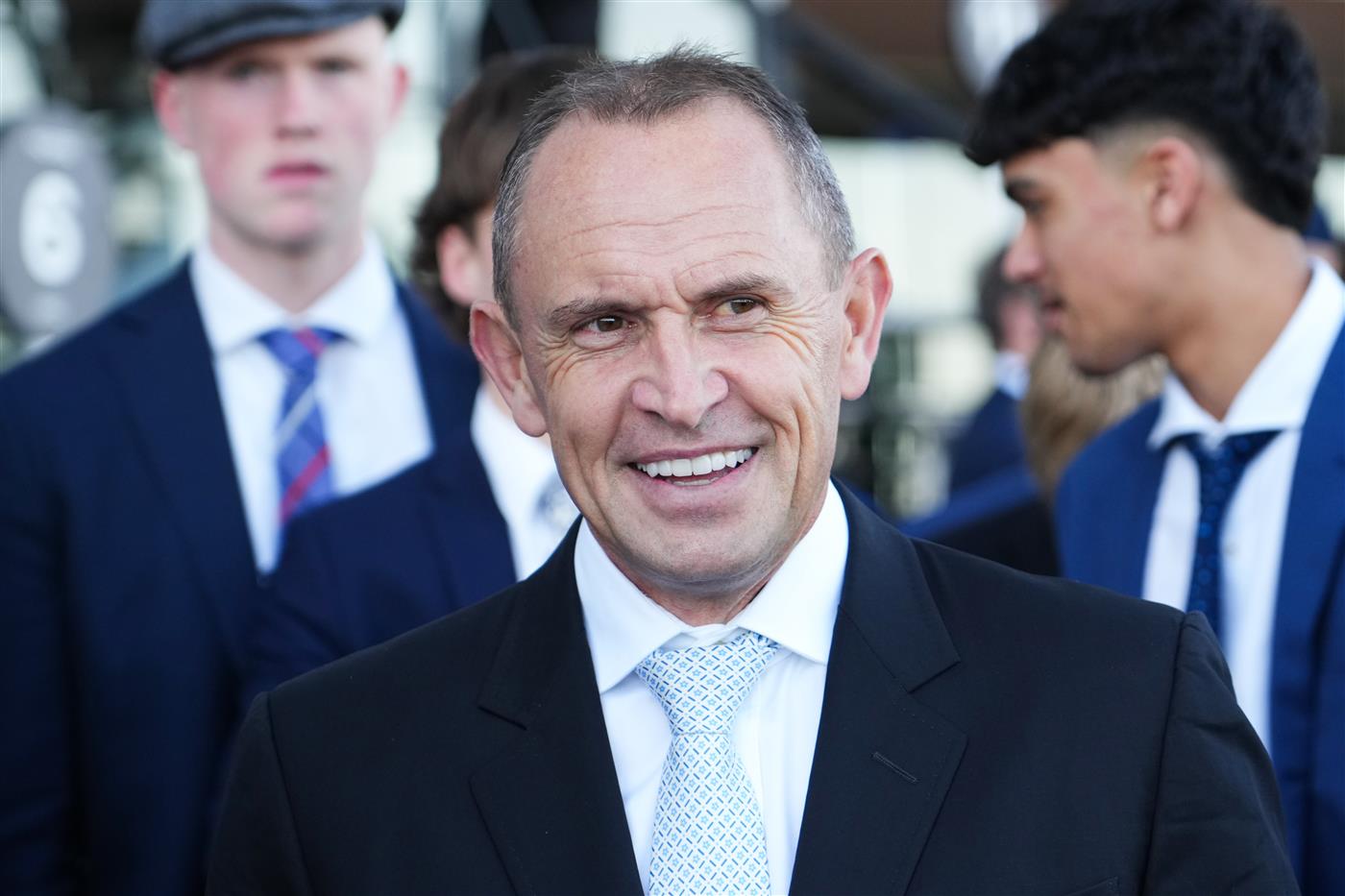 MELBOURNE, AUSTRALIA - AUGUST 29: Trainer Chris Waller is seen after Beiwacht won race 8, the Stow Storage Memsie Stakes during Melbourne Racing at Caulfield Racecourse on August 29, 2026 in Melbourne, Australia. (Photo by Vince Caligiuri/Getty Images)