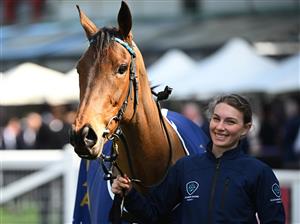 MELBOURNE, AUSTRALIA - AUGUST 29: Puglia after winning race 1, the Aushorse Handicap during Melbourne Racing at Caulfield Racecourse on August 29, 2026 in Melbourne, Australia. (Photo by Vince Caligiuri/Getty Images)