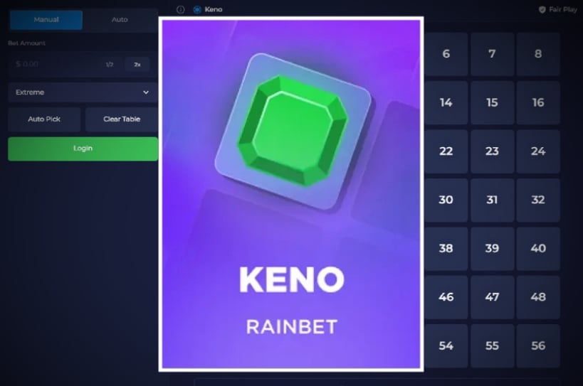 Rainbet Originals Keno Rainbet Originals Keno