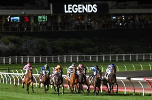 MELBOURNE, AUSTRALIA - SEPTEMBER 29: Opie Bosson riding Imperatriz defeats Mitchell Aitken riding Asfoora in Race 7, the Charter Keck Cramer Moir Stakes, during Melbourne Racing at Moonee Valley Racecourse on September 29, 2023 in Melbourne, Australia. (Photo by Vince Caligiuri/Getty Images)