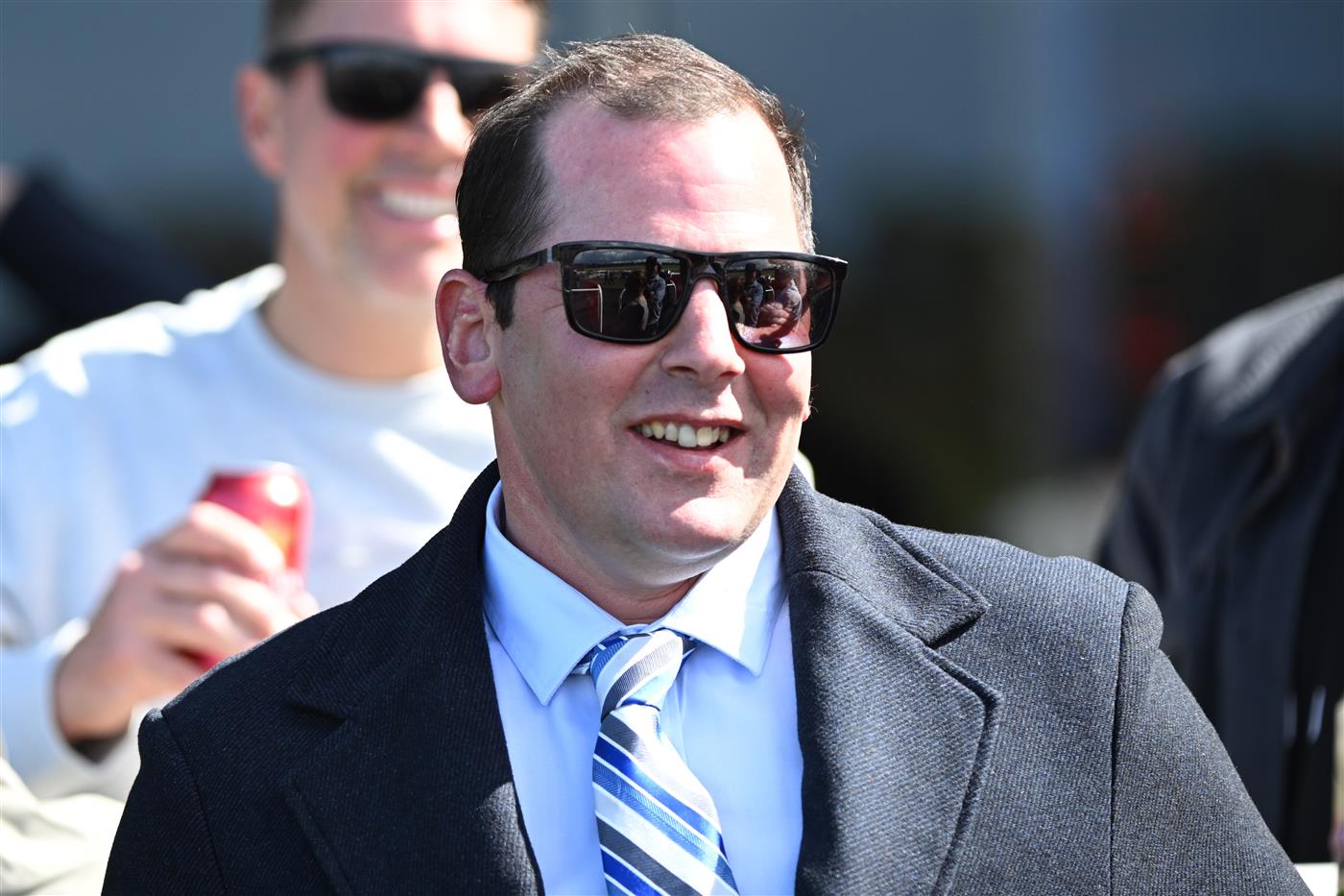 MELBOURNE, AUSTRALIA - SEPTEMBER 05: Trainer Gavin Bedggood is seen after Behaviour won race 3, the Edsa Group Handicap during Melbourne Racing at Sandown Racecourse on September 05, 2026 in Melbourne, Australia. (Photo by Vince Caligiuri/Getty Images)