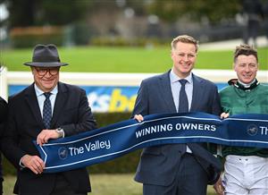 MELBOURNE, AUSTRALIA - SEPTEMBER 05: Co trainers Tony McEvoy and Calvin McEvoy pose after Harry Coffey rode Lepolo to win race 1, the The Valley @ Sandown Handicap during Melbourne Racing at Sandown Racecourse on September 05, 2026 in Melbourne, Australia. (Photo by Vince Caligiuri/Getty Images)