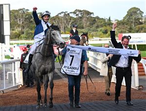 MELBOURNE, AUSTRALIA - SEPTEMBER 05: Jamie Mott riding My Gladiola after winning race 8, the Charter Keck Cramer Moir Stakes during Melbourne Racing at Sandown Racecourse on September 05, 2026 in Melbourne, Australia. (Photo by Vince Caligiuri/Getty Images)