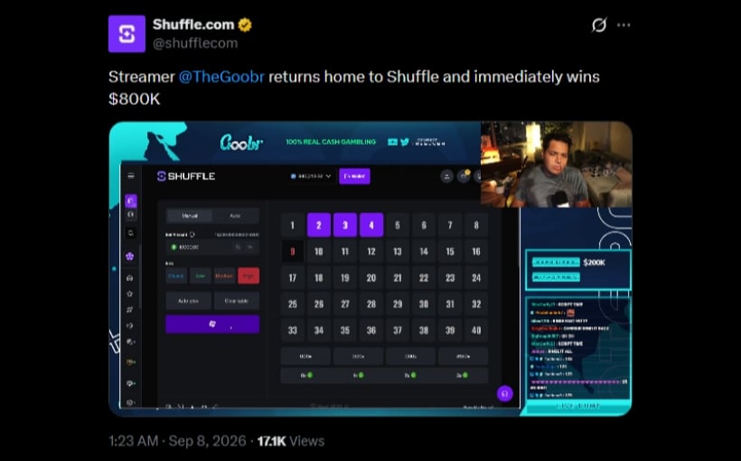 Twitter TheGoobr 815K Shuffle Keno Win Twitter TheGoobr 815K Shuffle Keno Win