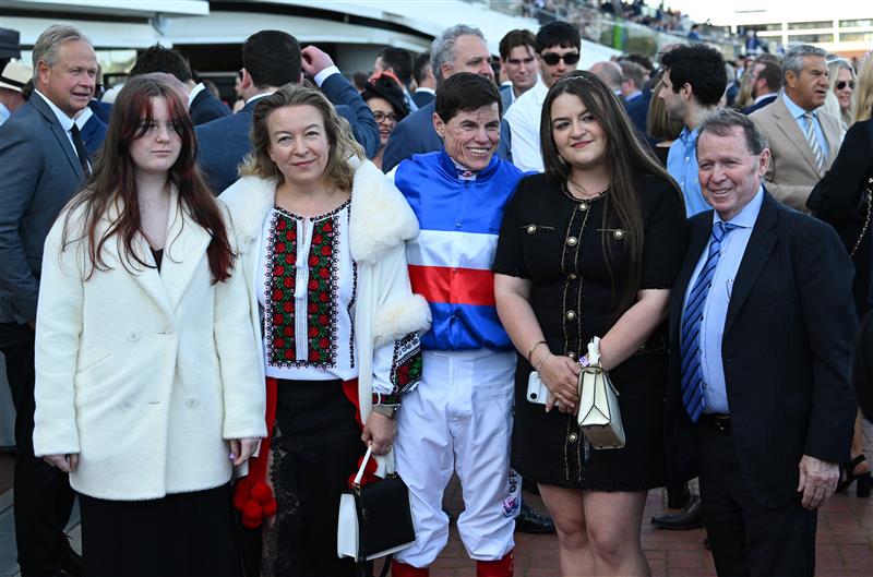 MELBOURNE, AUSTRALIA - SEPTEMBER 12: Craig Williams after riding Losesomewinmore to win race 7, the Hkjc World Pool Bobbie Lewis Quality during Melbourne Racing at Flemington Racecourse on September 12, 2026 in Melbourne, Australia. (Getty)